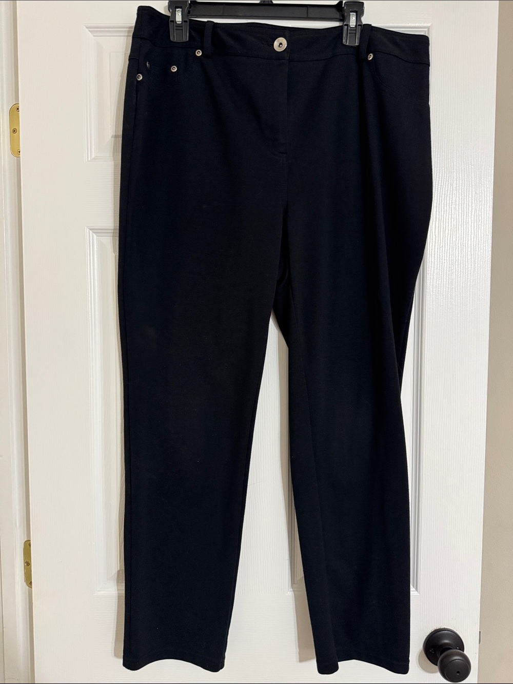 Style & Co. Black Straight-Leg Ponte Pants